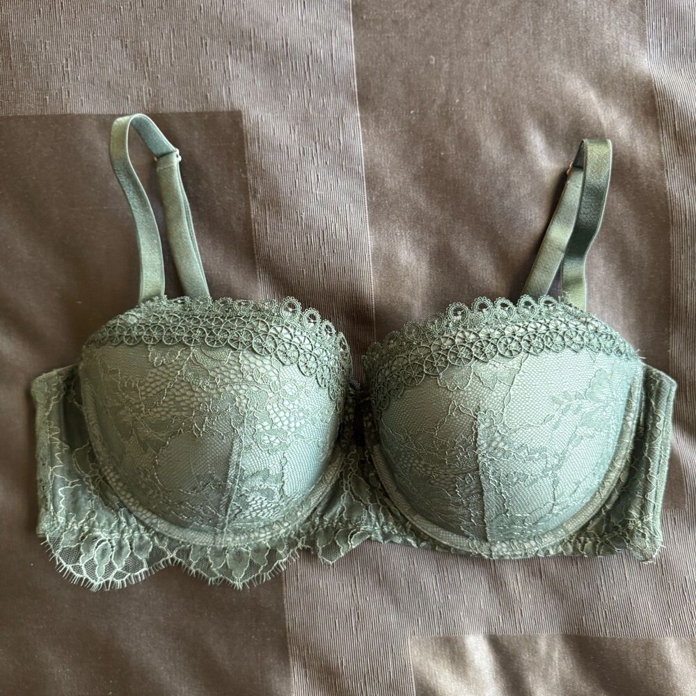 VICTORIA'S SECRET Sage Green Very Sexy Uplift Balconet Bra Size 38D